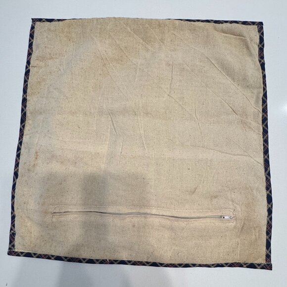 Vintage Pillow Cover 2D Handmade Christmas Winter Snowman Family Zipper *read* - Picture 5 of 7